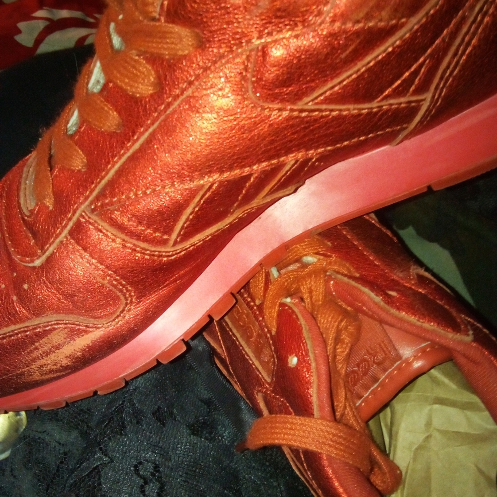 Bright red custom REEBOK CROSS TRAINERS